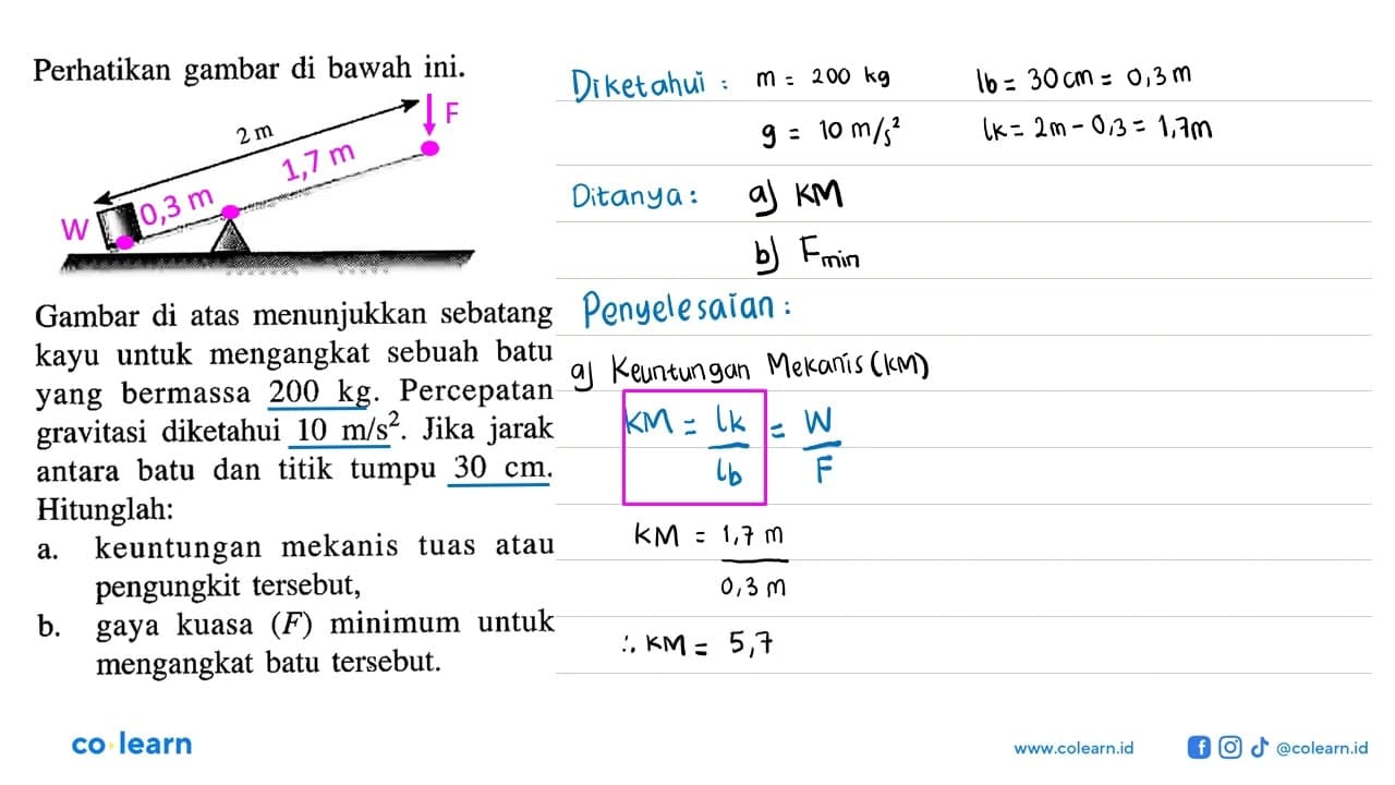 Perhatikan gambar di bawah ini. 2 m Gambar di atas