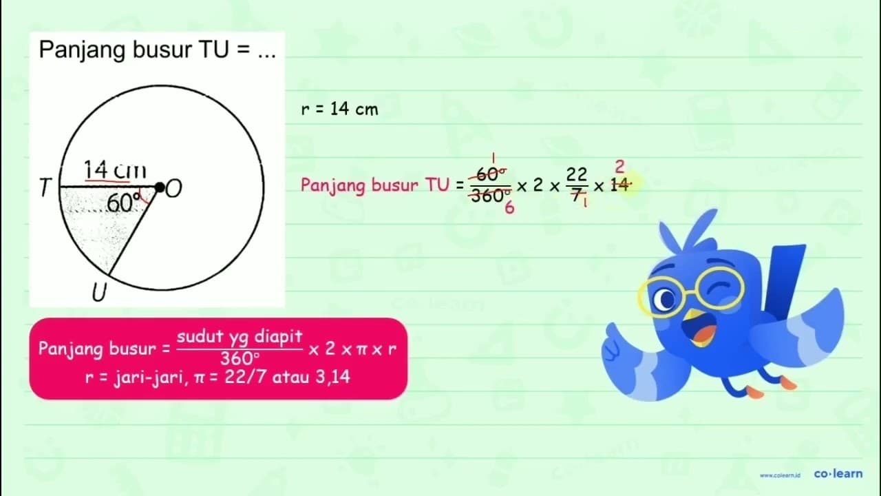 Panjang busur TU=... 14 cm 60