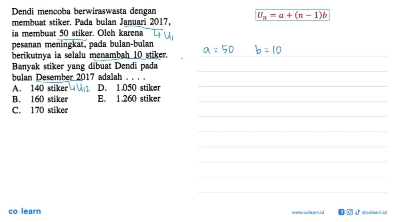 Dendi mencoba berwiraswasta dengan membuat stiker. Pada