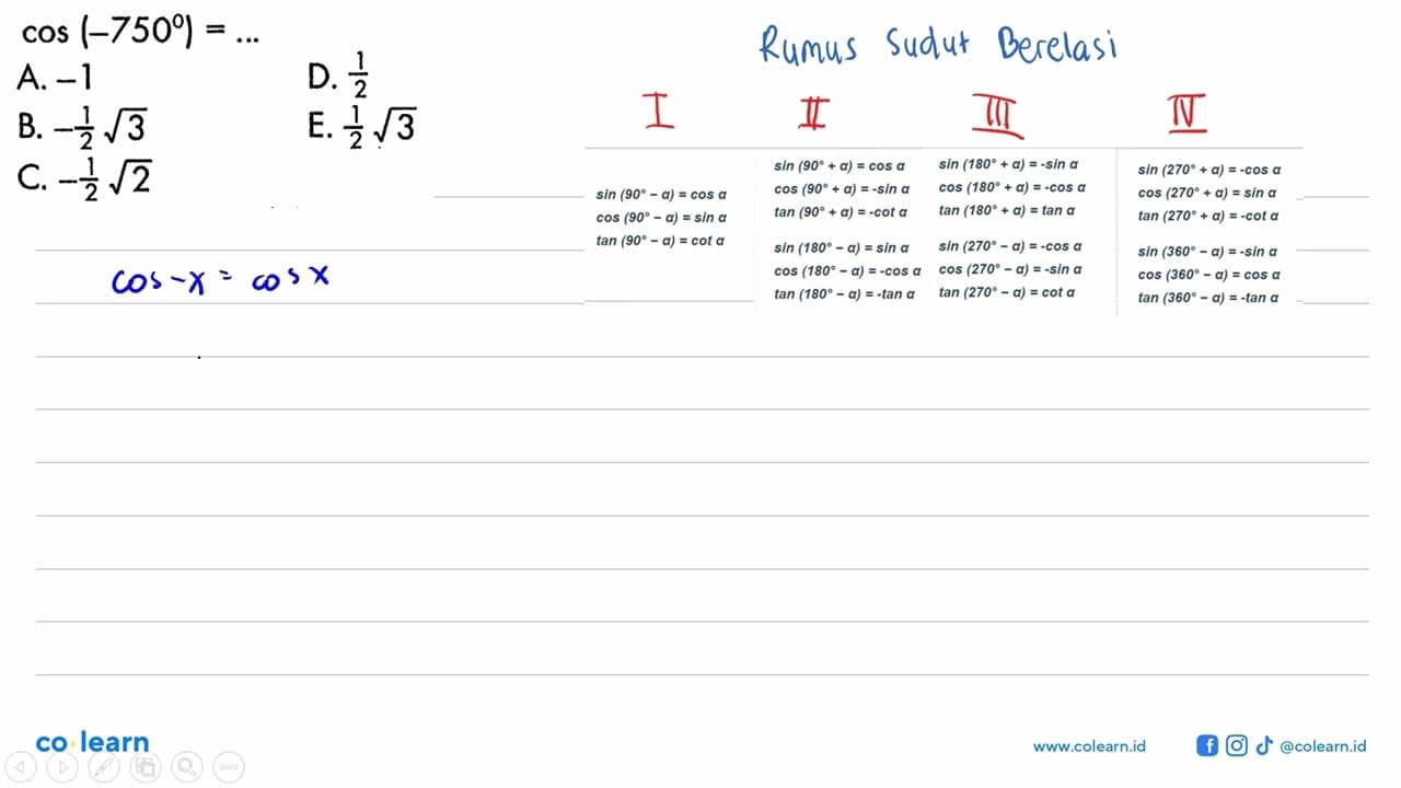 cos (-750)=...