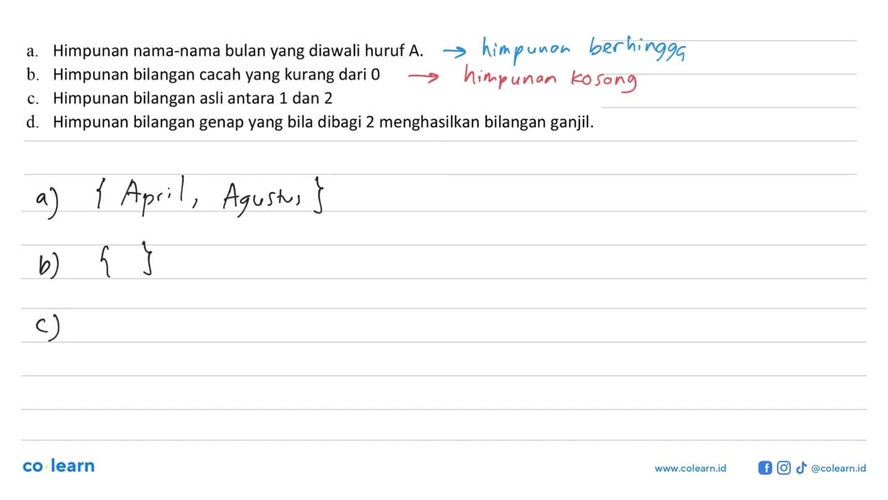 Kerjakanlah soal-soal di bawah ini dengan menyatakan