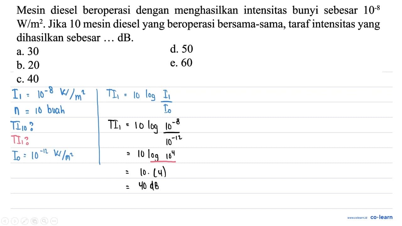 Mesin diesel beroperasi dengan menghasilkan intensitas