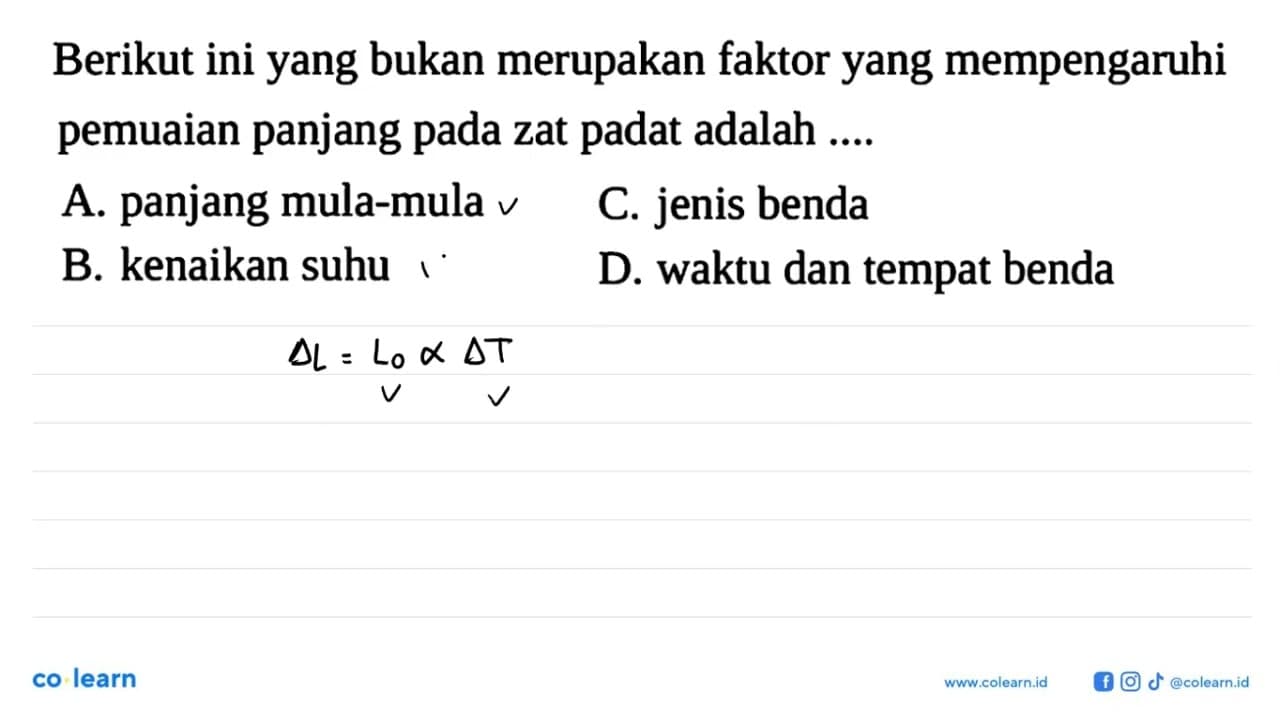 Berikut ini yang bukan merupakan faktor yang mempengaruhi