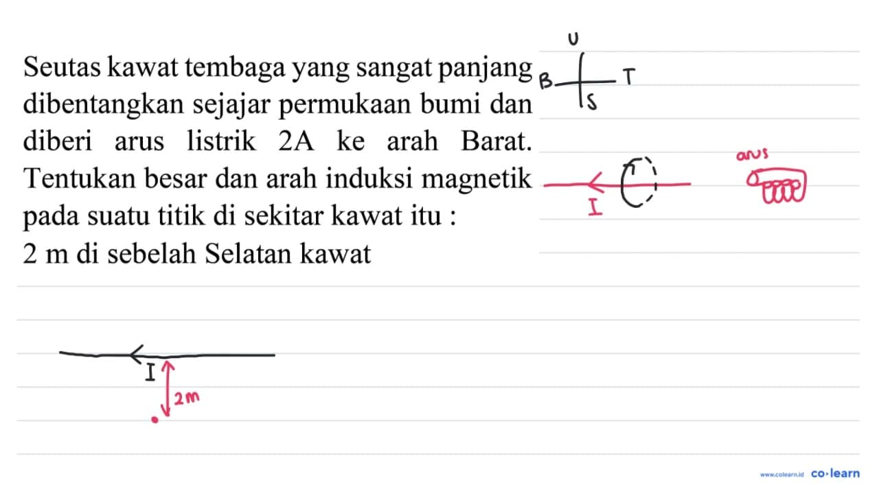 Seutas kawat tembaga yang sangat panjang dibentangkan