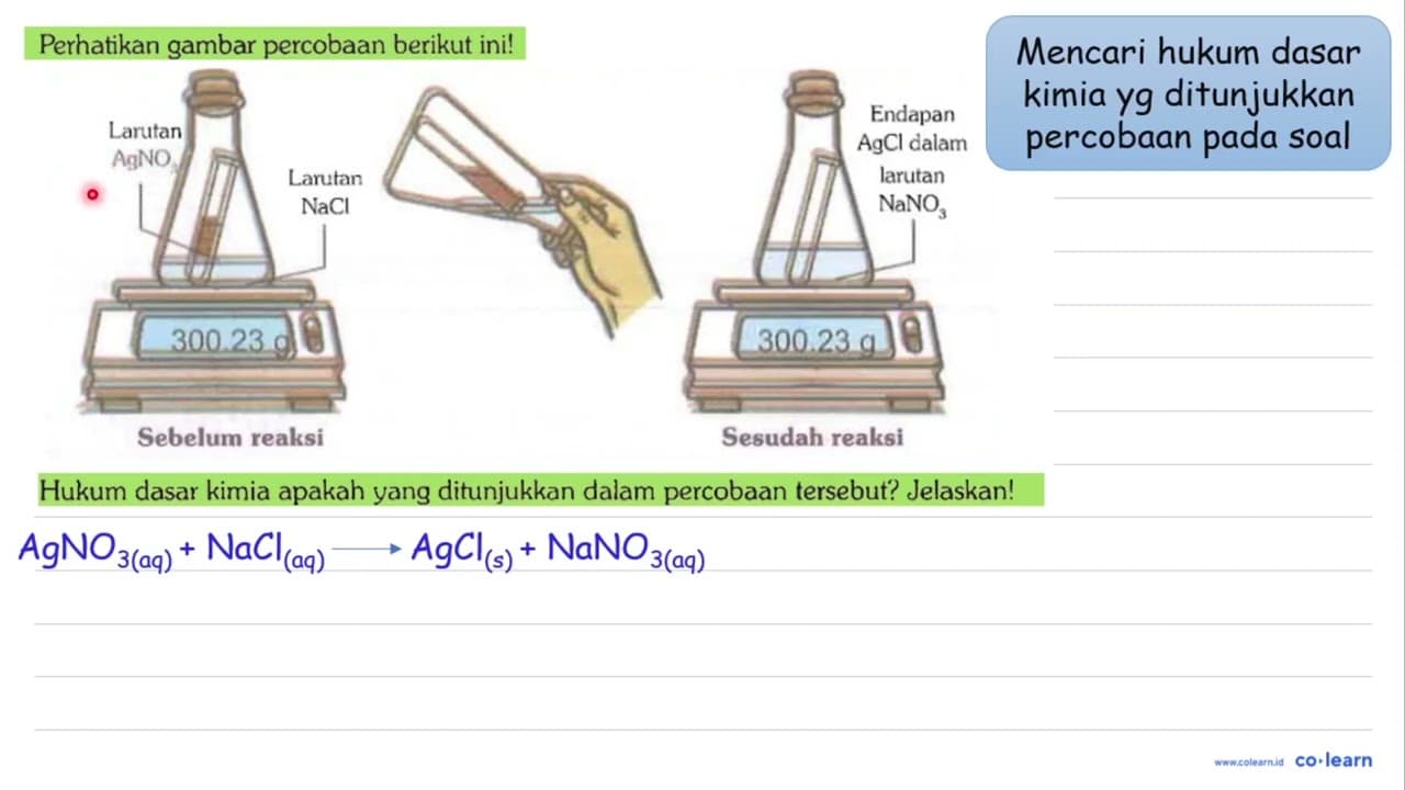 Perhatikan gambar percobaan berikut ini! Larutan AgNO3