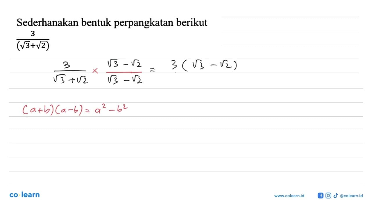 Sederhanakan bentuk perpangkatan berikut