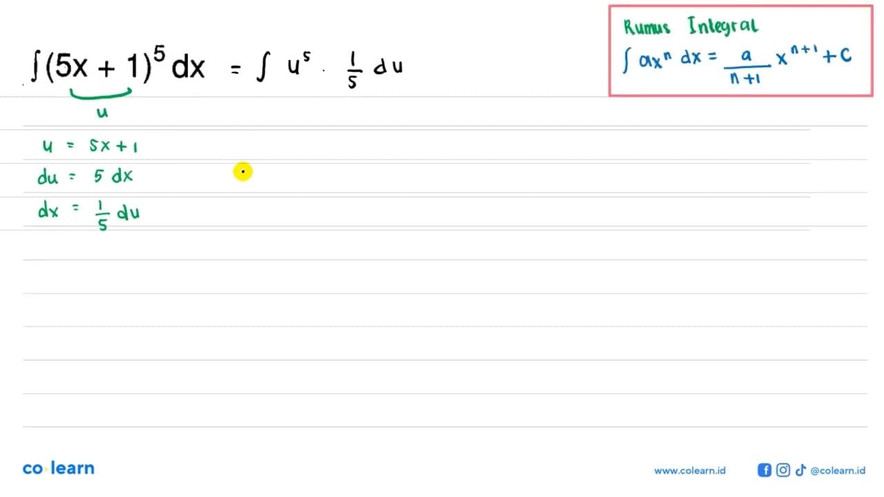 integral (5x+1)^5 dx