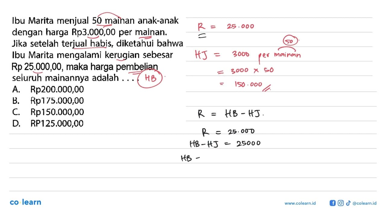 Ibu Marita menjual 50 mainan anak-anak dengan harga