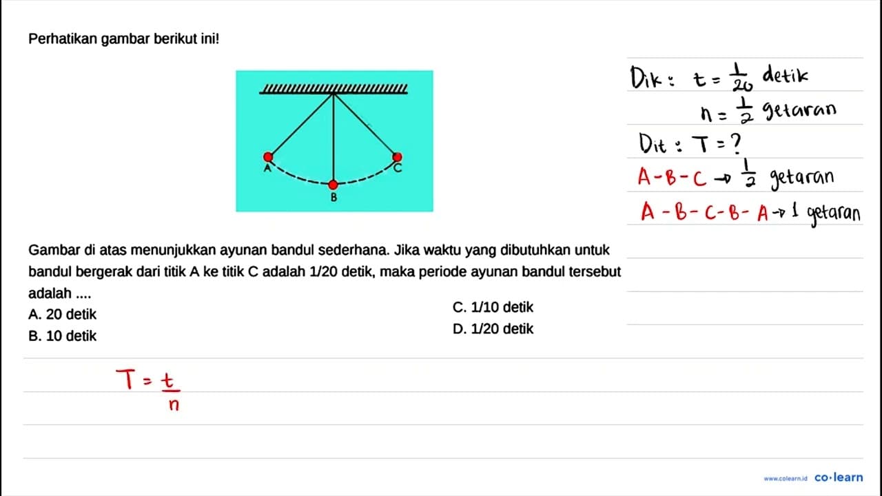 Perhatikan gambar berikut ini! A C B Gambar di atas