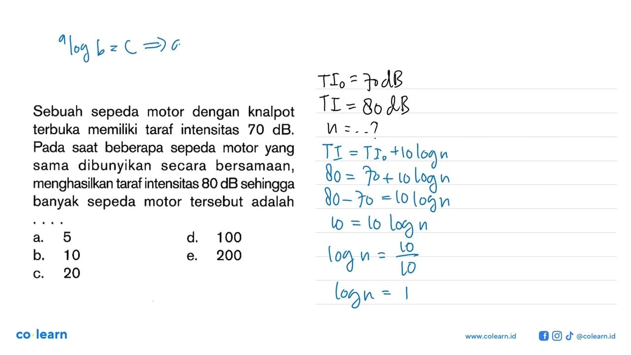 Sebuah sepeda motor dengan knalpot terbuka memiliki taraf