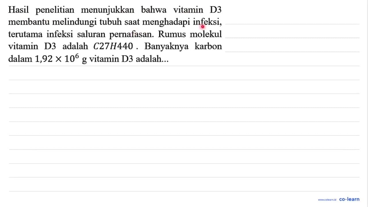 Hasil penelitian menunjukkan bahwa vitamin D3 membantu